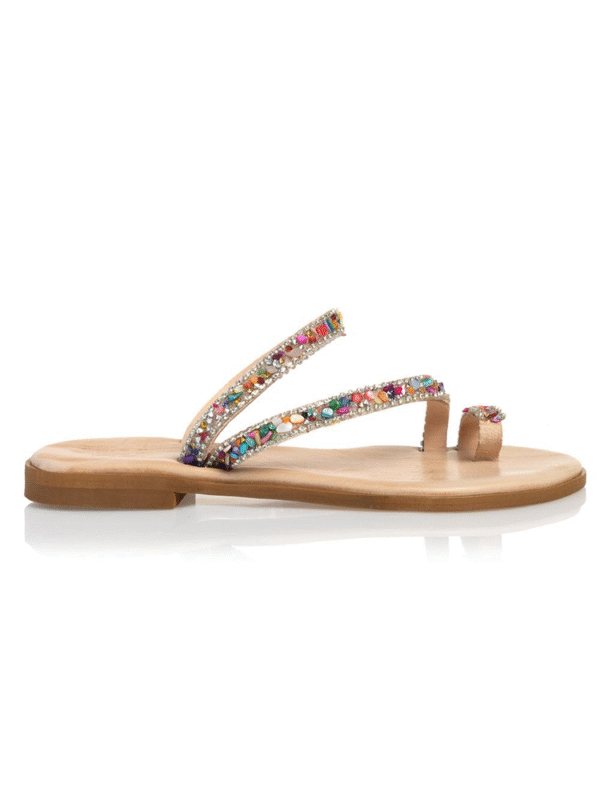 Multicolour embellishments flats - Sante Shoes