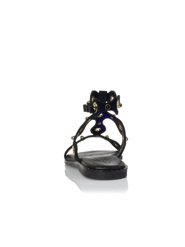 Leather sandalsdecorated with gold studs - Sante Shoes - Image 7