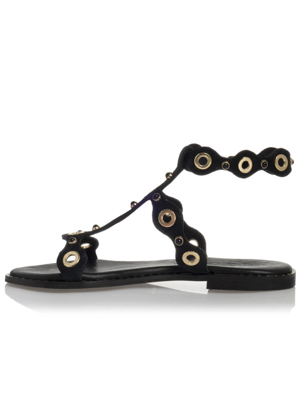 Leather sandalsdecorated with gold studs - Sante Shoes - Image 8