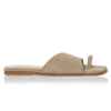 Suede flat sandals with metallic bullet detail - Sante Shoes