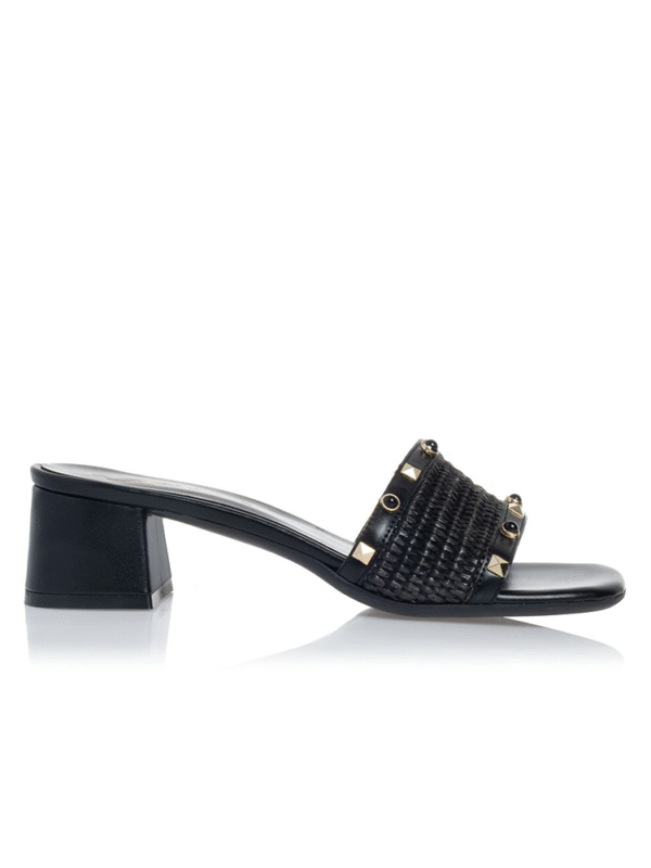Leather mules with Woven stud details - Sante Shoes - Image 5