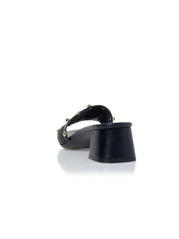 Leather mules with Woven stud details - Sante Shoes - Image 7