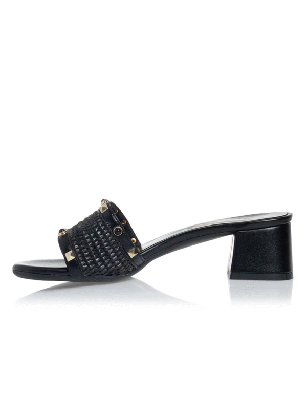 Leather mules with Woven stud details - Sante Shoes - Image 8