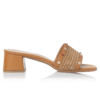 Leather mules with Woven stud details - Sante Shoes
