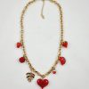 Chain necklace with heart and fruits - Ifigenia Loukou
