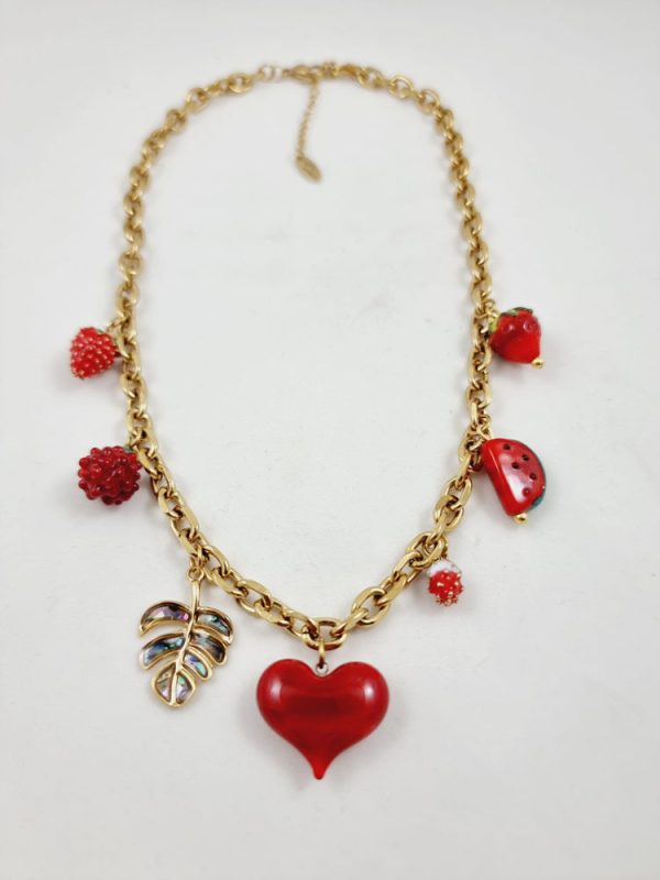 Chain necklace with heart and fruits - Ifigenia Loukou - Image 2
