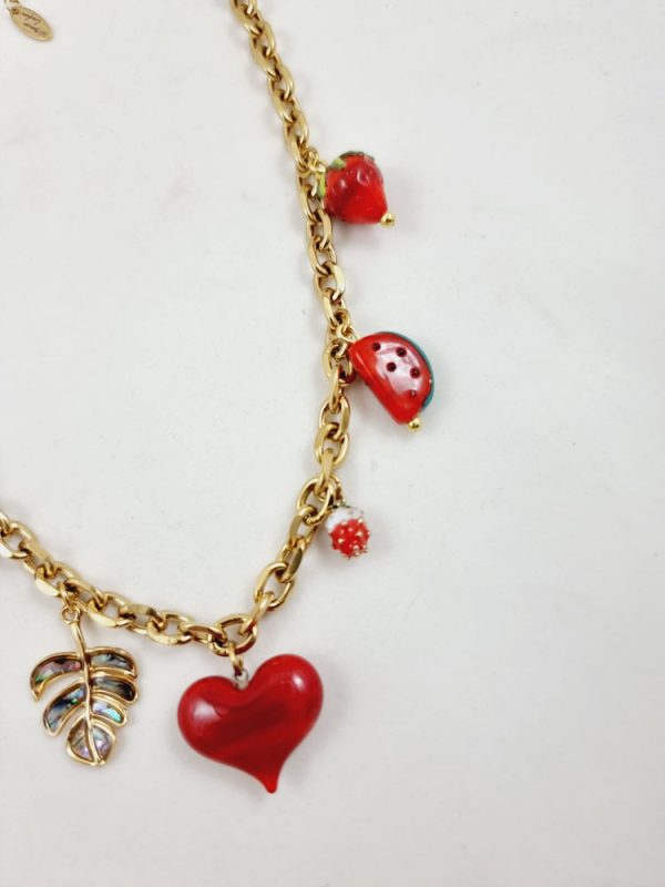 Chain necklace with heart and fruits - Ifigenia Loukou - Image 4