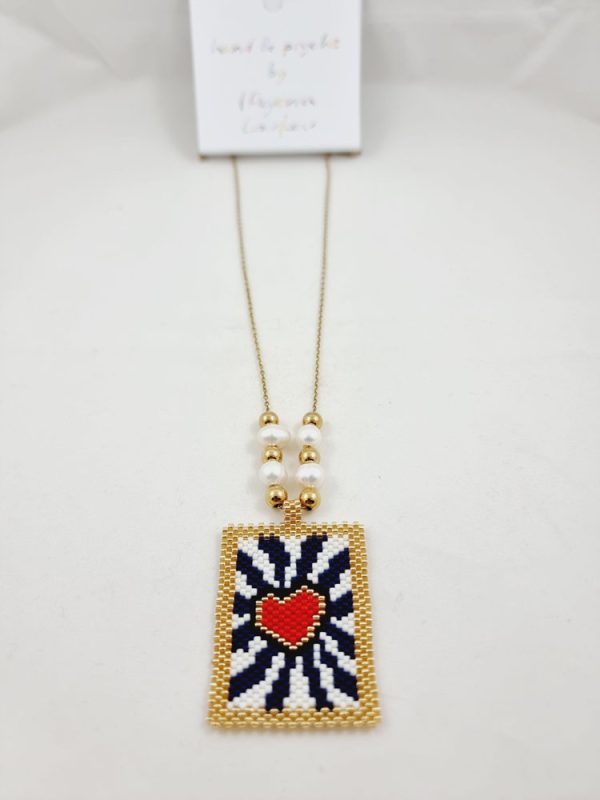 Miyuki heart necklace with pearls - Ifigenia Loukou - Image 2