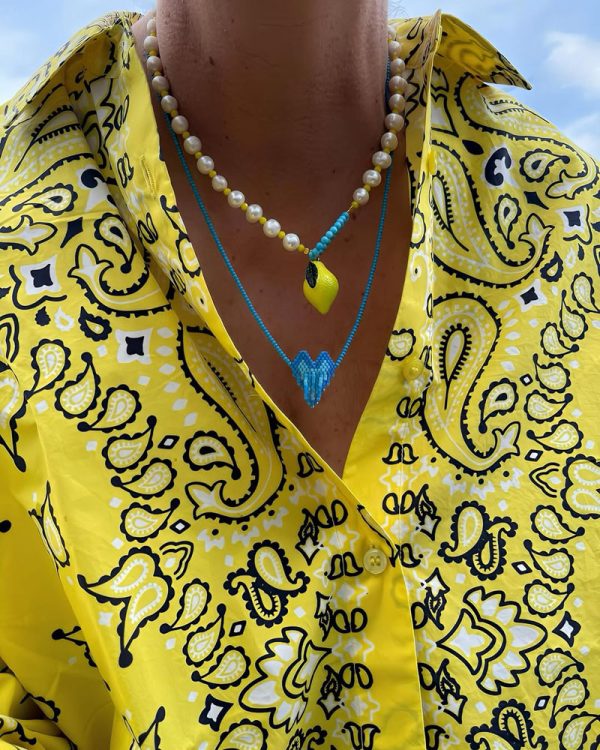 Pearl necklace with lemon - Ifigenia Loukou - Image 3