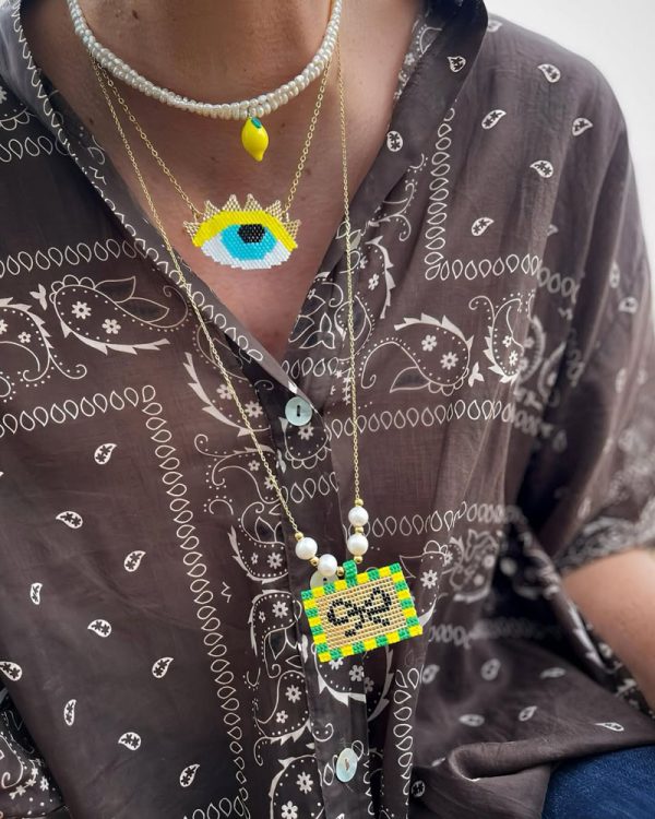 Pearl necklace with lemon - Ifigenia Loukou - Image 3