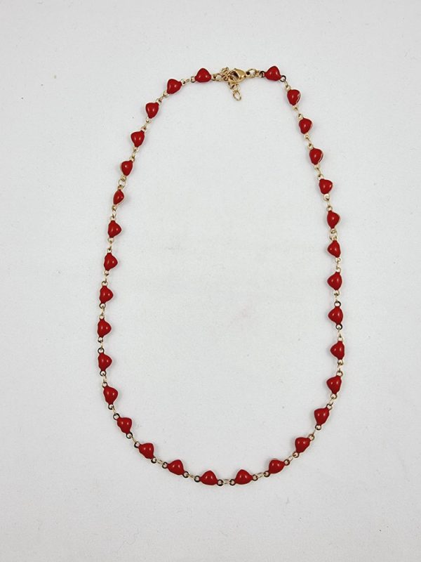 Short chain necklace with hearts - Ifigenia Loukou