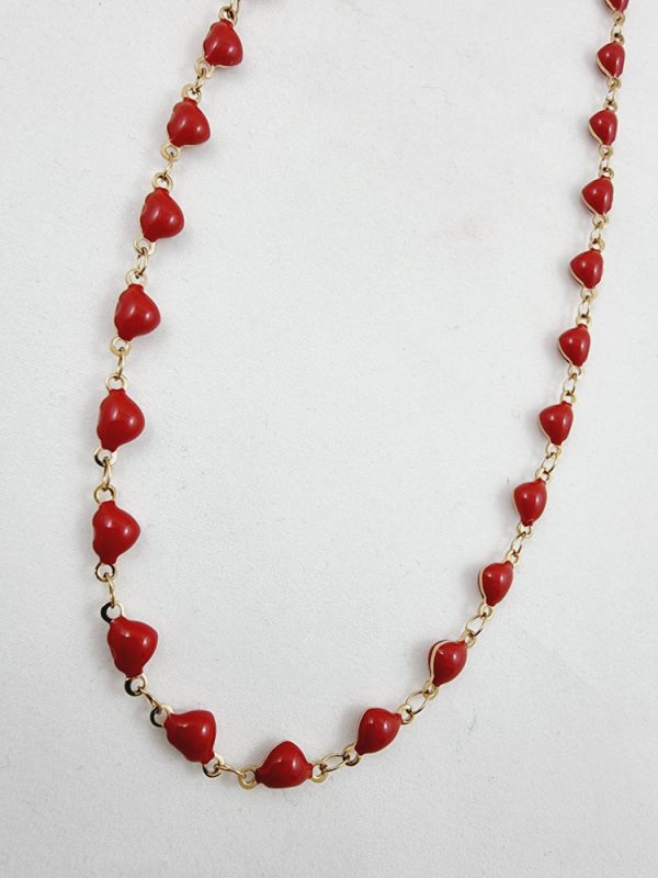 Short chain necklace with hearts - Ifigenia Loukou - Image 3
