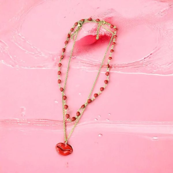 Short chain necklace with hearts - Ifigenia Loukou - Image 5