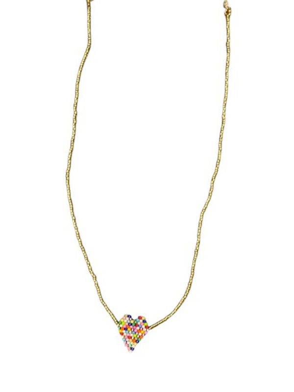 Miyuki multicolour heart necklace - Ifigenia Loukou - Image 2