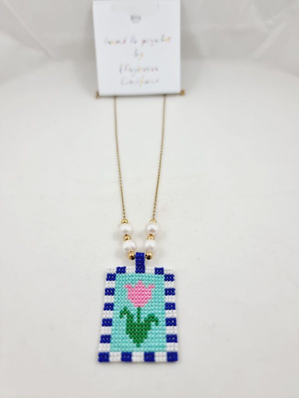 Miyuki tulip necklace with pearls - Ifigenia Loukou - Image 2