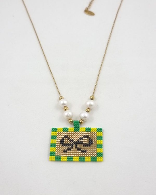 Miyuki bow necklace with pearls - Ifigenia Loukou