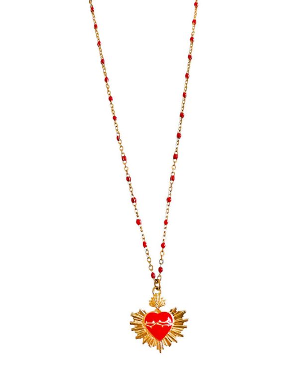Chain necklace with heart - Ifigenia Loukou