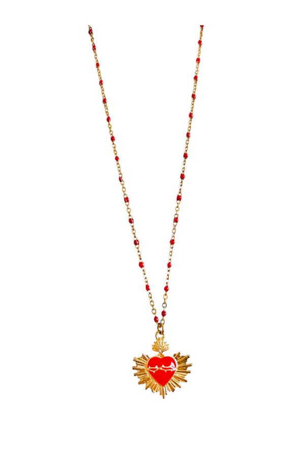 Chain necklace with heart - Ifigenia Loukou