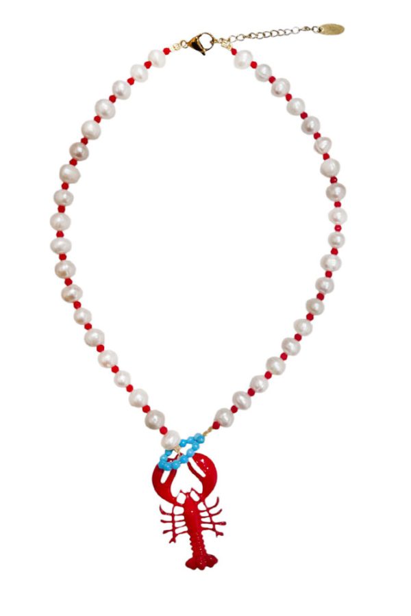 Pearl necklace with lobster - Ifigenia Loukou