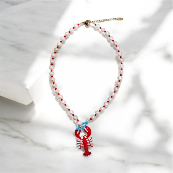 Pearl necklace with lobster - Ifigenia Loukou - Image 2