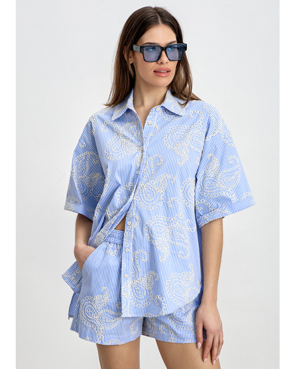 Striped shirt with embroideries - Innocent