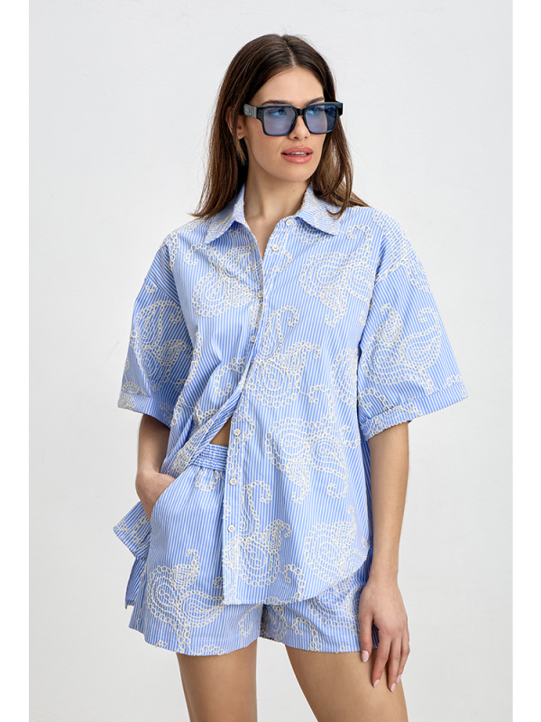 Striped shirt with embroideries - Innocent