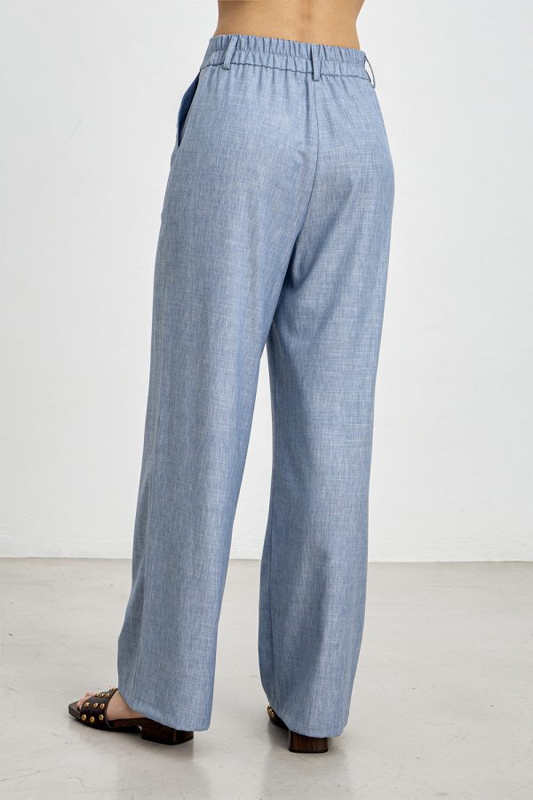 Wide-leg pants with elastic waistband at the back - Innocent - Image 3