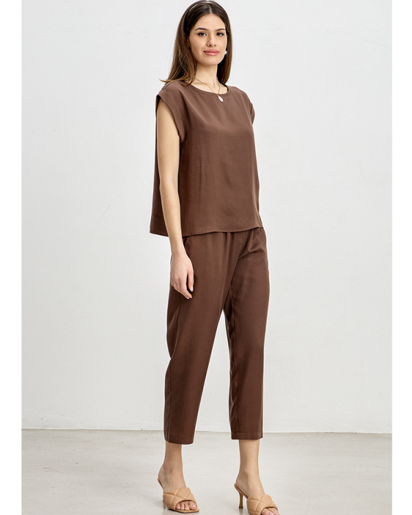 Straight-leg trousers  with elastic waist - Innocent