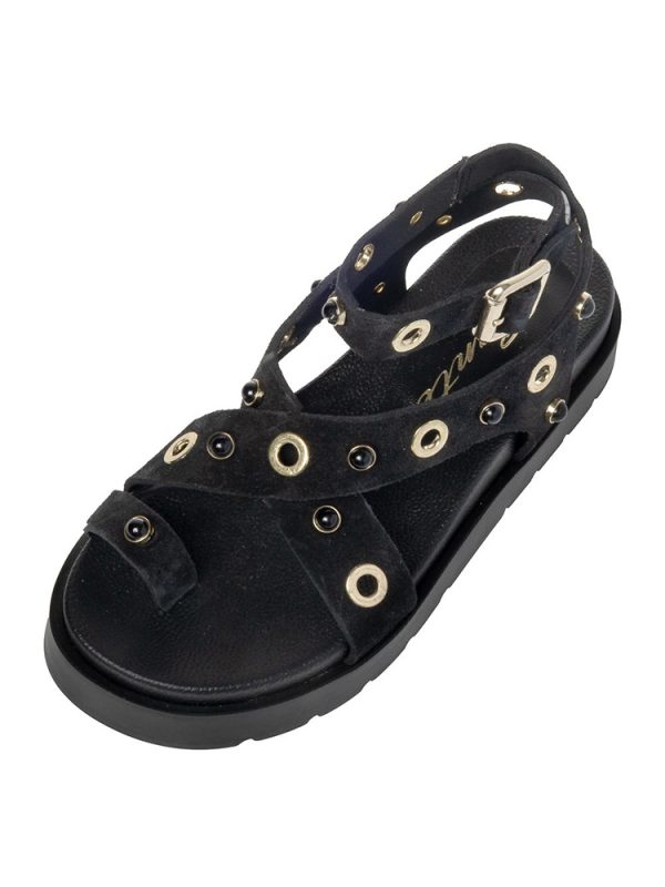 Suede sandals with metallic details – Sante Shoes - Image 6