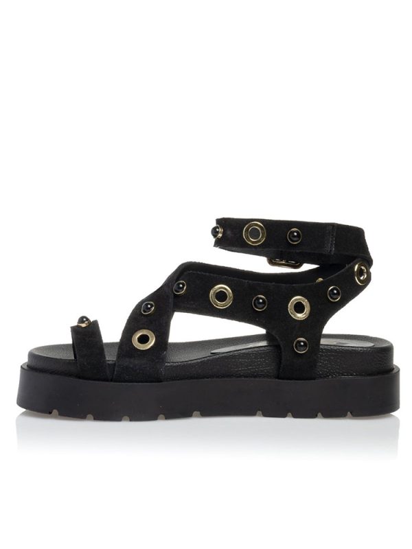 Suede sandals with metallic details – Sante Shoes - Image 8