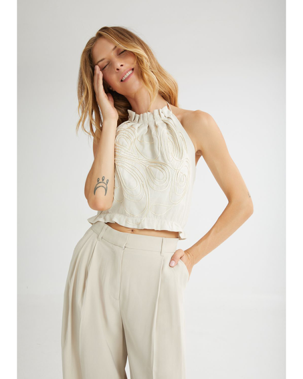 Emily halter neck crop top - 4Tailors