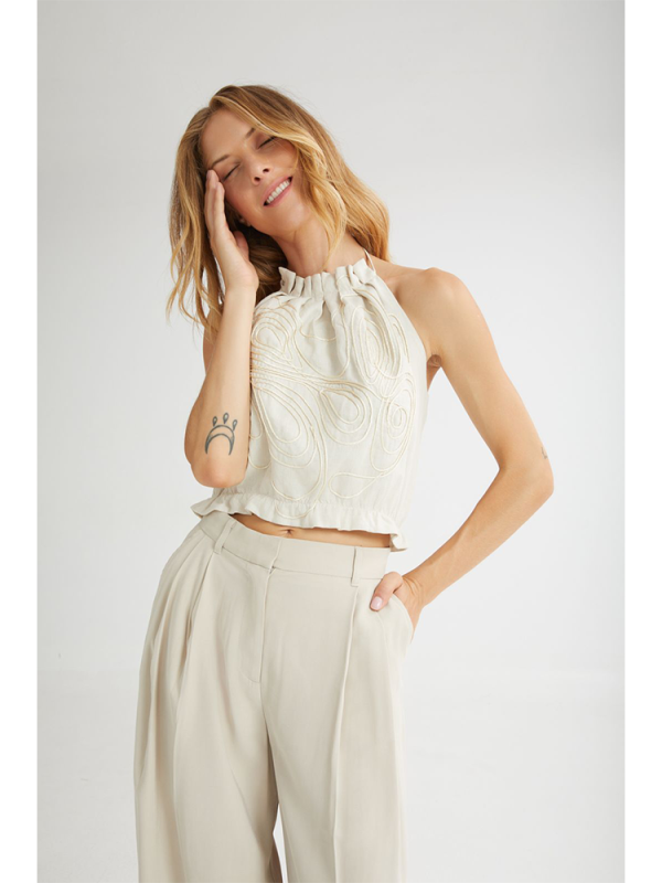 Emily halter neck crop top - 4Tailors
