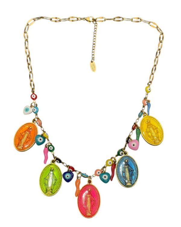 Panayitsa short enamel necklace - Ifigenia Loukou
