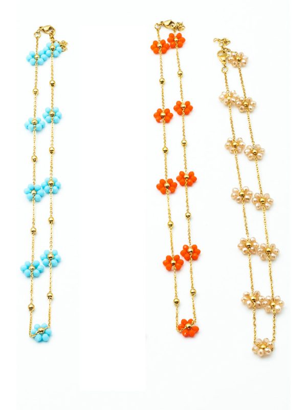 Short necklace with flowers - Ifigenia Loukou - Image 4