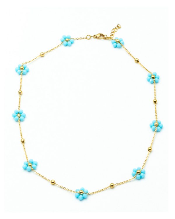 Short necklace with flowers - Ifigenia Loukou