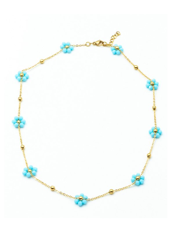 Short necklace with flowers - Ifigenia Loukou