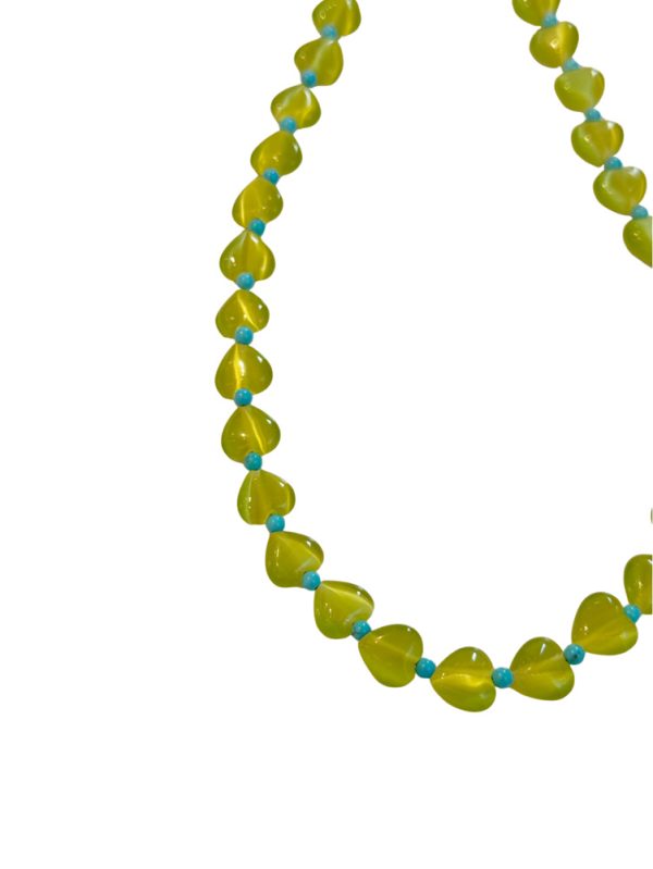 Short necklace with hearts and beads - Ifigenia Loukou - Image 3