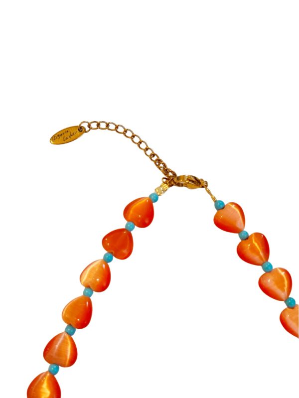 Short necklace with hearts and beads - Ifigenia Loukou - Image 6