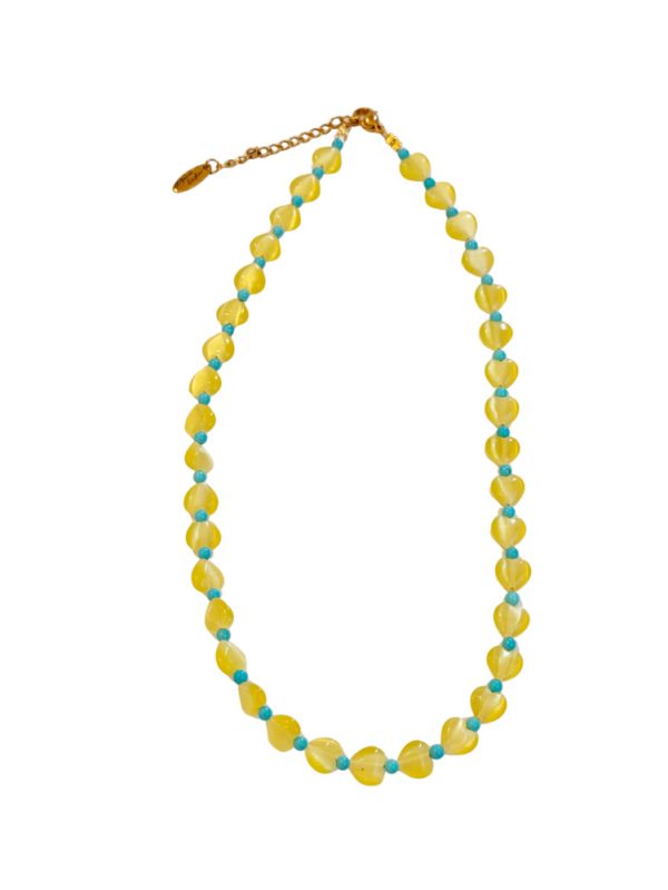 Short necklace with hearts and beads - Ifigenia Loukou - Image 8