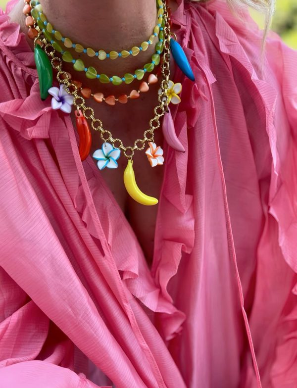 Short necklace with hearts and beads - Ifigenia Loukou - Image 2