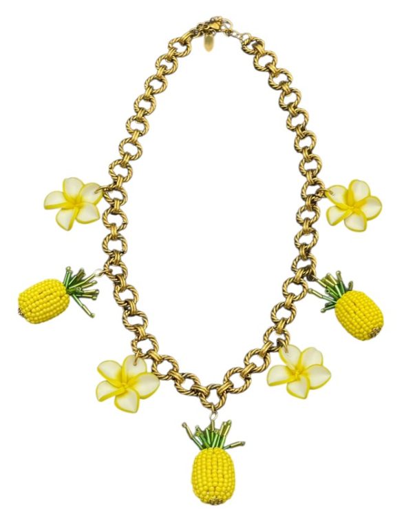 Tropical charm pineapple necklace - Ifigenia Loukou