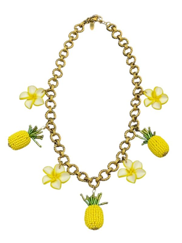Tropical charm pineapple necklace - Ifigenia Loukou