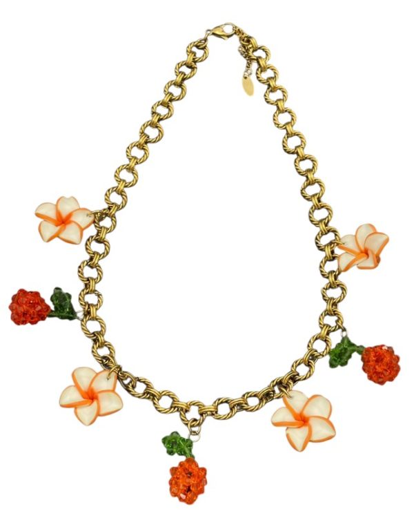 Apricot blossom charm necklace - Ifigenia Loukou