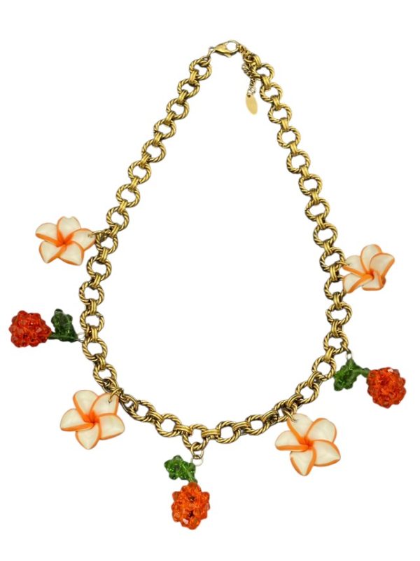 Apricot blossom charm necklace - Ifigenia Loukou
