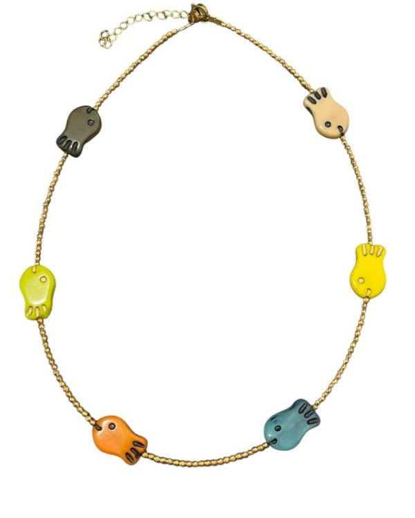 Short necklace with fishes - Ifigenia Loukou