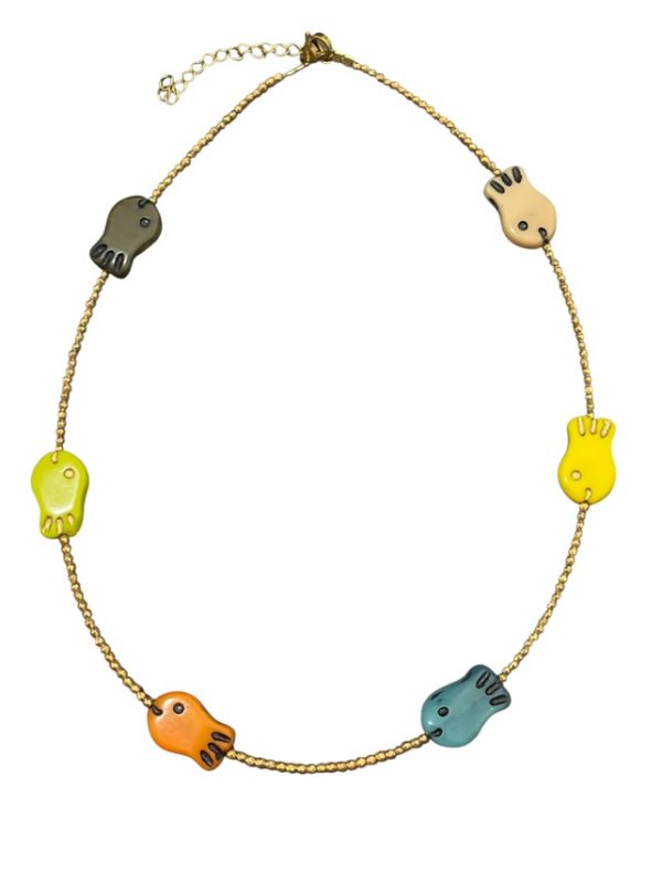 Short necklace with fishes - Ifigenia Loukou