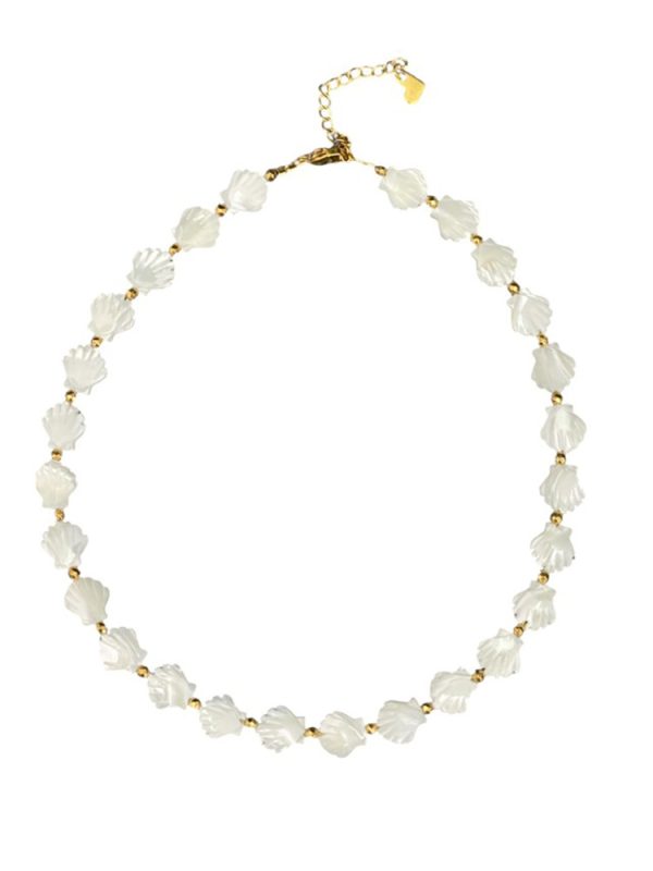 Shell-shaped pearl necklace - Ifigenia Loukou
