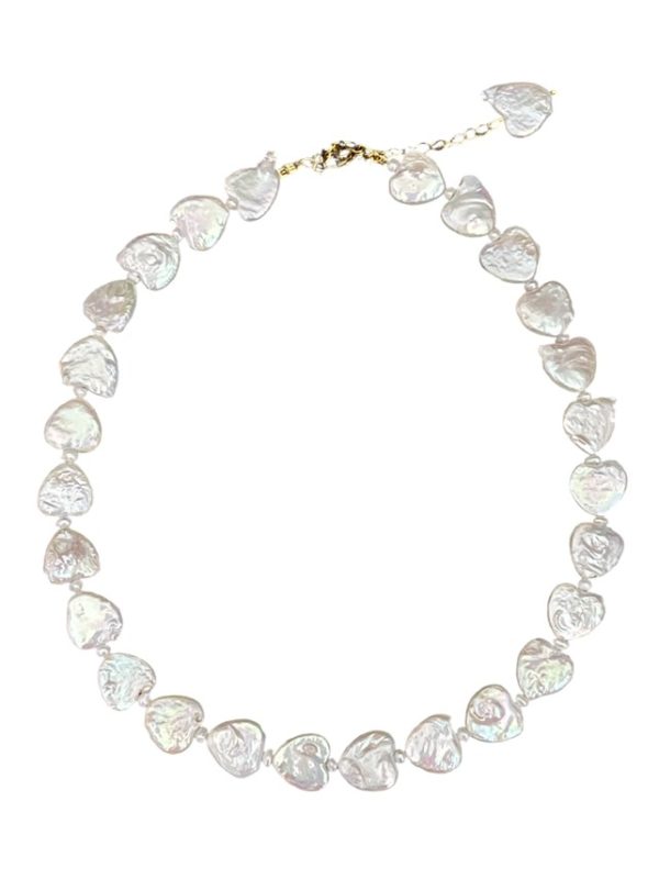 Heart-shaped pearl necklace - Ifigenia Loukou
