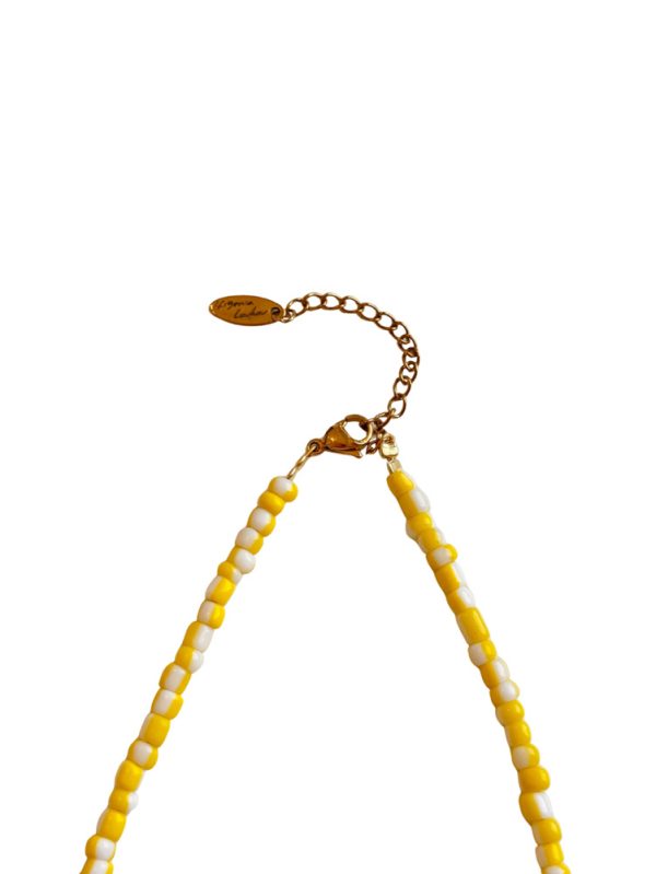 Short necklace with stripes and heart - Ifigenia Loukou - Image 3