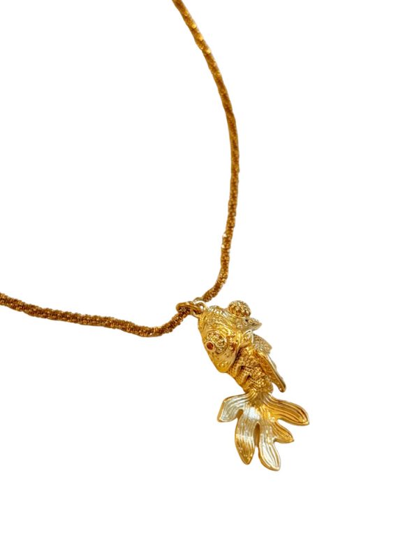 Enamel short necklace with fish - Ifigenia Loukou - Image 3
